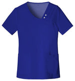 Crossover V-Neck Pin-Tuck Top