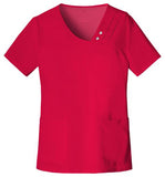 Crossover V-Neck Pin-Tuck Top