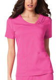 Crossover V-Neck Pin-Tuck Top