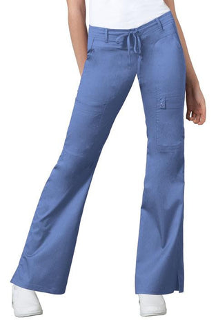 Low Rise Flare Leg Drawstring Cargo Pant