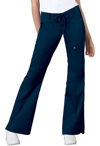 Low Rise Flare Leg Drawstring Cargo Pant