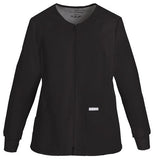 Zip Front Knit Panel Warm-Up Jacket