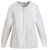 Zip Front Knit Panel Warm-Up Jacket