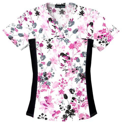 V-Neck Knit Panel Top