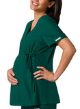 Maternity Mock Wrap Knit Panel Top