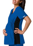 Maternity Mock Wrap Knit Panel Top