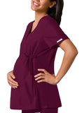 Maternity Mock Wrap Knit Panel Top