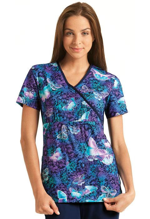 Mock Wrap Knit Panel Top