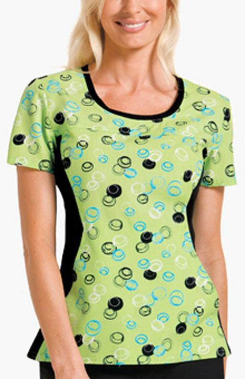 Round Neck Knit Panel Top