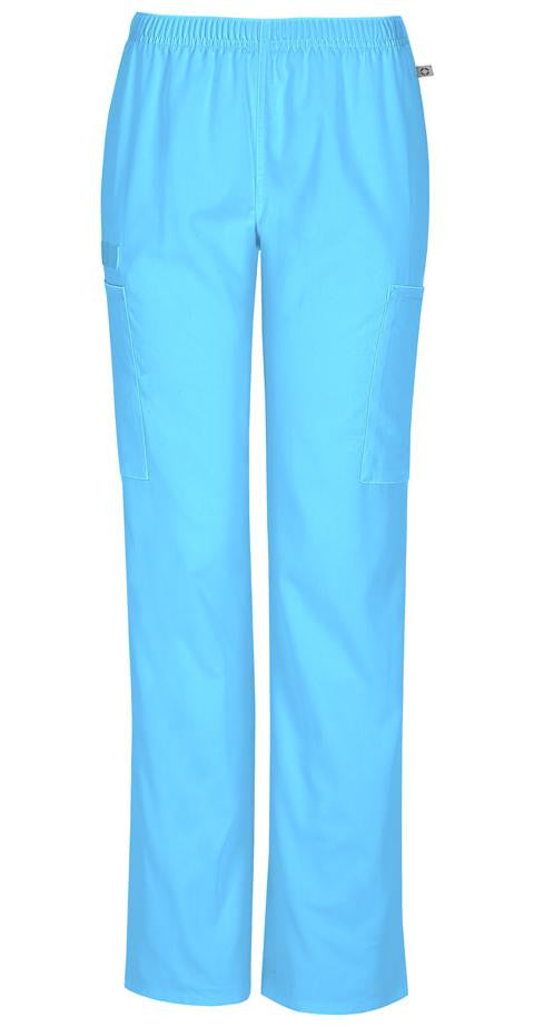 Mid Rise Straight Leg Elastic Waist Pant