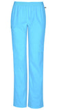 Mid Rise Straight Leg Elastic Waist Pant
