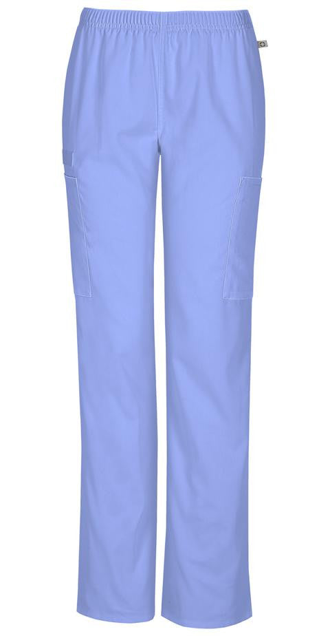 Mid Rise Straight Leg Elastic Waist Pant