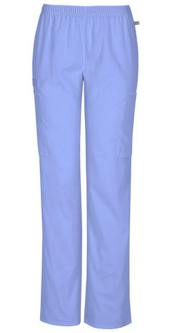 Mid Rise Straight Leg Elastic Waist Pant