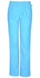 Mid Rise Straight Leg Elastic Waist Pant
