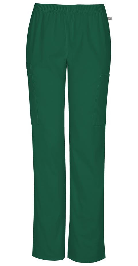 Mid Rise Straight Leg Elastic Waist Pant