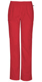 Mid Rise Straight Leg Elastic Waist Pant