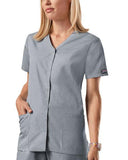 Snap Front V-Neck Top