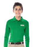 Youth Unisex Long Sleeve Pique Polo