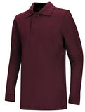Adult Unisex Long Sleeve Pique Polo