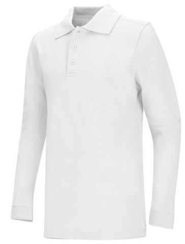 Adult Unisex Long Sleeve Pique Polo