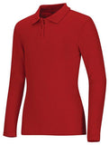 Junior Long Sleeve Fitted Interlock Polo