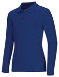 Junior Long Sleeve Fitted Interlock Polo