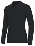 Junior Long Sleeve Fitted Interlock Polo