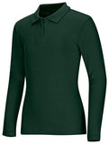Junior Long Sleeve Fitted Interlock Polo