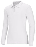 Junior Long Sleeve Fitted Interlock Polo