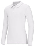 Junior Long Sleeve Fitted Interlock Polo