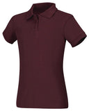Girls Short Sleeve Fitted Interlock Polo