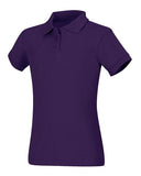 Girls Short Sleeve Fitted Interlock Polo