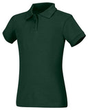Girls Short Sleeve Fitted Interlock Polo