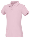 Girls Short Sleeve Fitted Interlock Polo