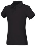 Girls Short Sleeve Fitted Interlock Polo