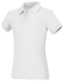 Girls Short Sleeve Fitted Interlock Polo