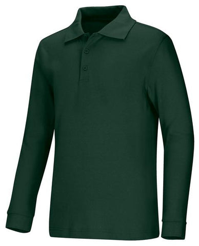 Youth Unisex Long Sleeve Interlock Polo