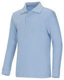 Adult Unisex Long Sleeve Interlock Polo