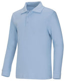 Adult Unisex Long Sleeve Interlock Polo