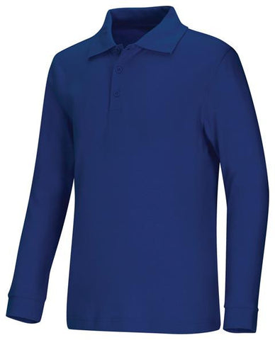 Adult Unisex Long Sleeve Interlock Polo