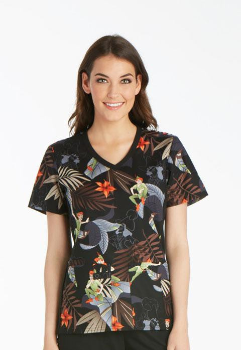 V-Neck Knit Panel Top