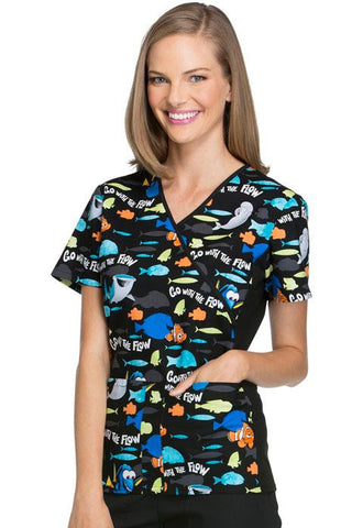 Mock Wrap Knit Panel Top