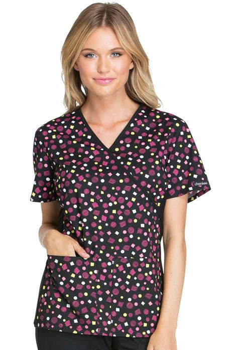 Mock Wrap Knit Panel Top