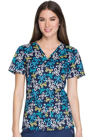 V-Neck Knit Panel Top