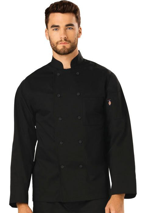 Classic Cloth Covered Button Chef Coat