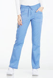 Mid Rise Straight Leg Drawstring Pant